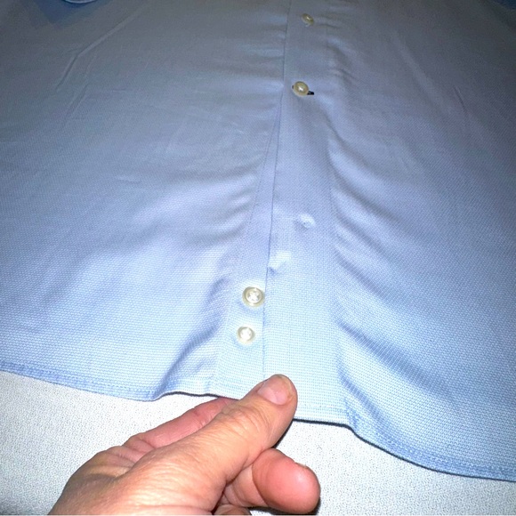 Jos A Bank Reserve Dress Shirt Mens Size 17.5 - 37 SLEEVE Blue Tailored Fit XXL - Picture 5 of 16